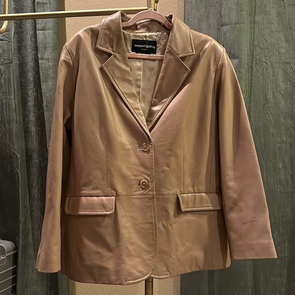 Margaret Godfrey Leather Blazer Jacket